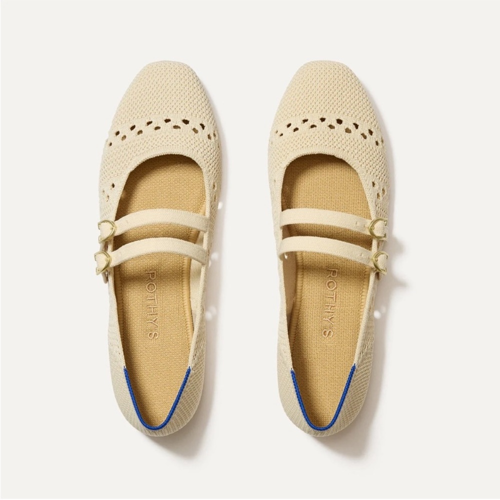 🌷Rothy's Double Buckle Mary Jane Crochet Flats🌷